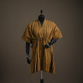 Akola hand block print natural dyed cotton kaftan (medium)