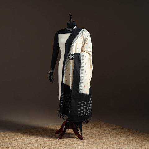 Handloom Cotton Pochampally Ikat Dupatta 16