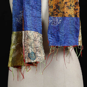 Bengal Kantha Handwork Patchwork Reversible Silk Stole 137