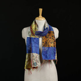 Bengal Kantha Handwork Patchwork Reversible Silk Stole 137