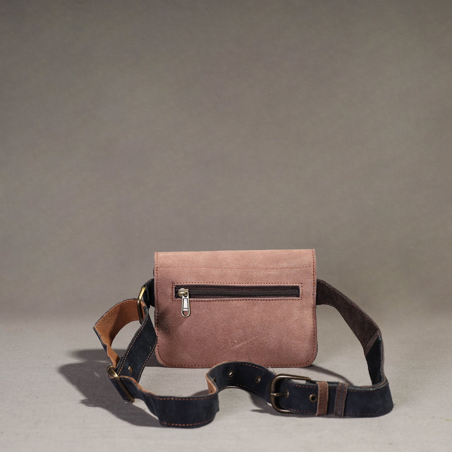 Handcrafted Suede Leather Fanny Pack / Waist Belt Bag