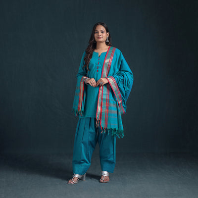 Dharwad Cotton Suit Set with Dupatta for Women 09
