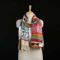 Bengal Kantha Handwork Patchwork Reversible Silk Stole 139