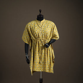 Akola Hand Block Print Natural Dyed Cotton Kaftan (Medium) 164