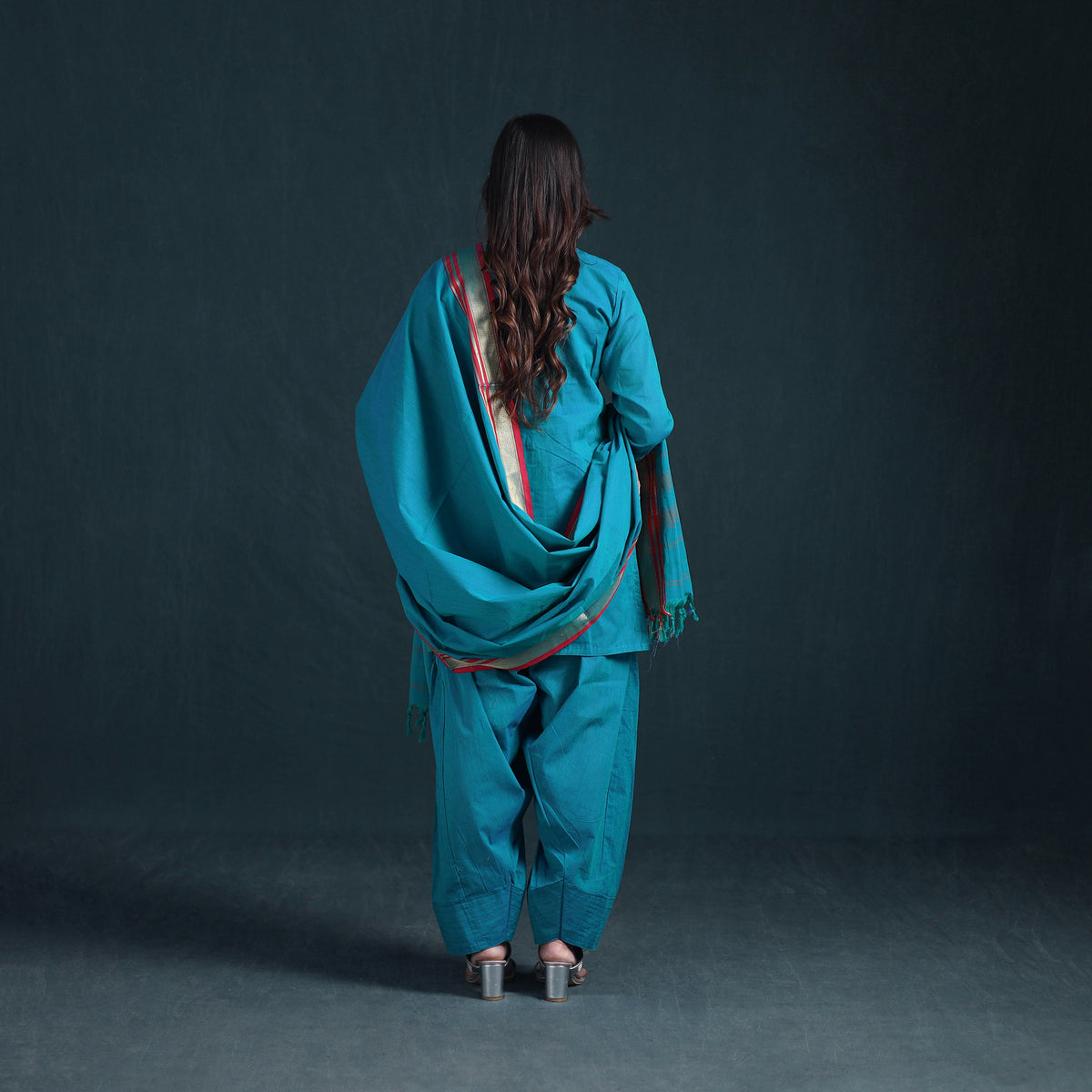 Dharwad Cotton Suit Set with Dupatta for Women 09