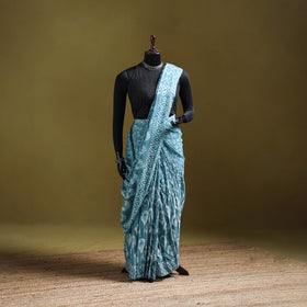 Batik Hand Block Print Pure Mul Cotton Ready To Wear Saree 46