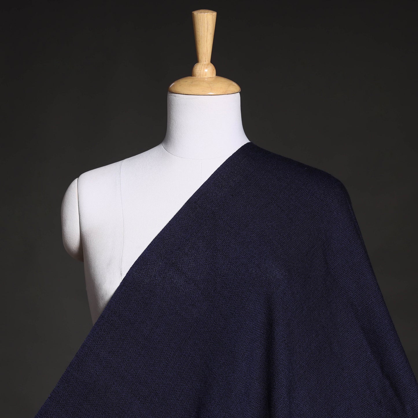 Blue - Kumaun Handwoven Pure Merino Woolen Fabric