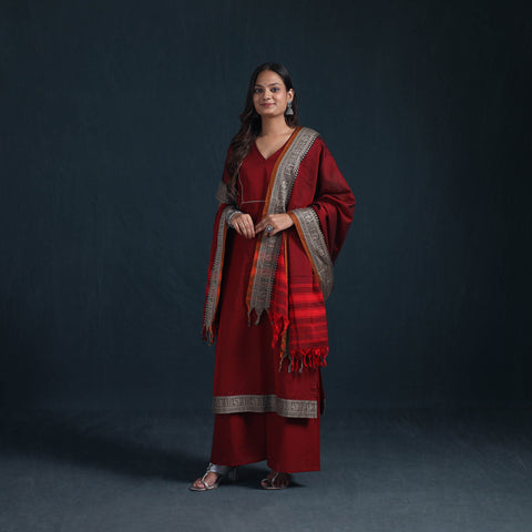 Dharwad Cotton Suit Set with Dupatta for Women 11