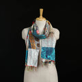 Bengal Kantha Handwork Patchwork Reversible Silk Stole 144
