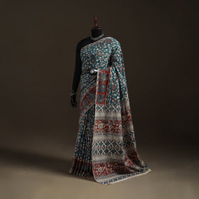 Printed Cotton Kalamkari Saree 01