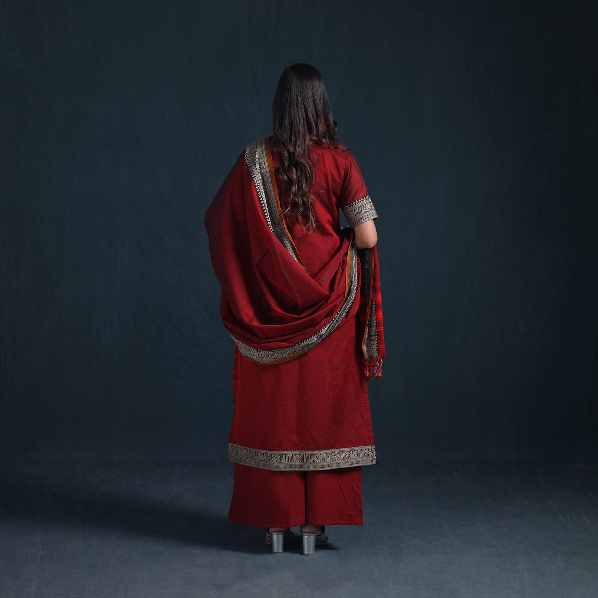 Dharwad Cotton Suit Set with Dupatta for Women 11