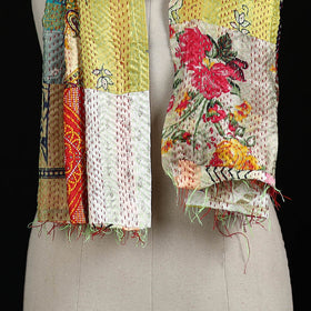 Bengal Kantha Handwork Patchwork Reversible Silk Stole 147