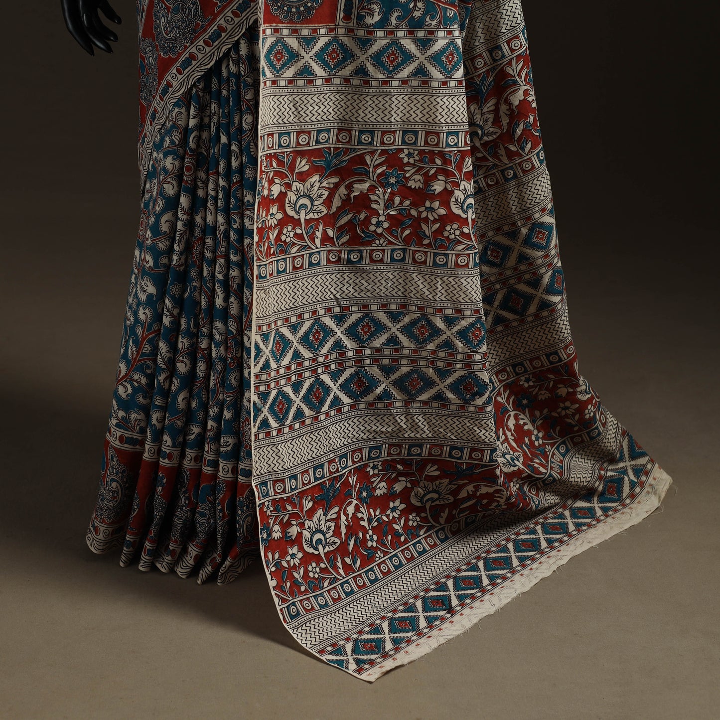 Printed Cotton Kalamkari Saree 01