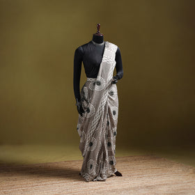 Batik Hand Block Print Pure Mul Cotton Ready To Wear Saree 47