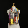 Bengal Kantha Handwork Patchwork Reversible Silk Stole 148