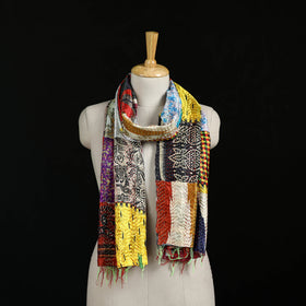 Bengal Kantha Handwork Patchwork Reversible Silk Stole 148