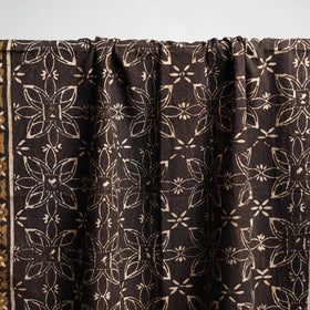 Brown Akola Block Print Pure Handloom Cotton Towel 