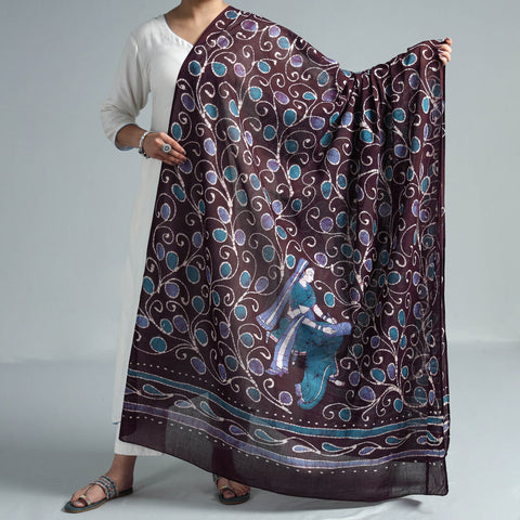 batik cotton dupatta