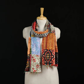 Bengal Kantha Handwork Patchwork Reversible Silk Stole 151