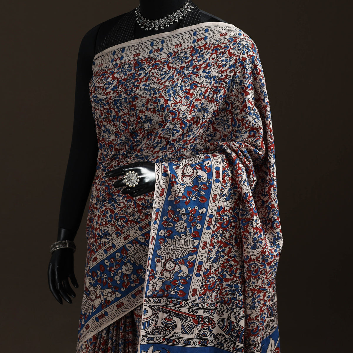 Printed Cotton Kalamkari Saree 02