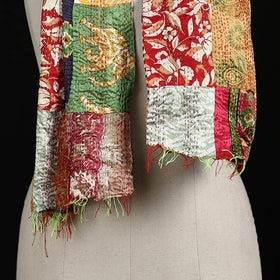 Bengal Kantha Handwork Patchwork Reversible Silk Stole 152
