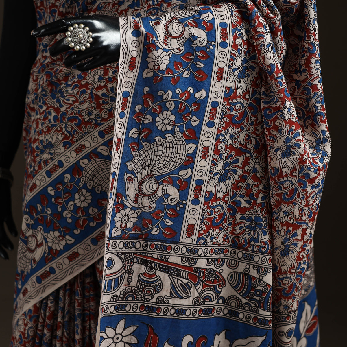 Printed Cotton Kalamkari Saree 02