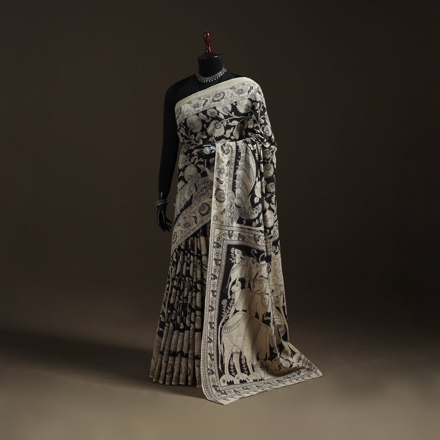 Printed Cotton Kalamkari Saree 03