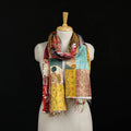 Bengal Kantha Handwork Patchwork Reversible Silk Stole 157