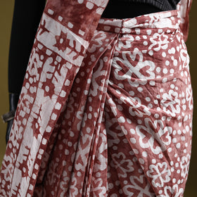 Batik Hand Block Print Pure Mul Cotton Ready To Wear Saree 48