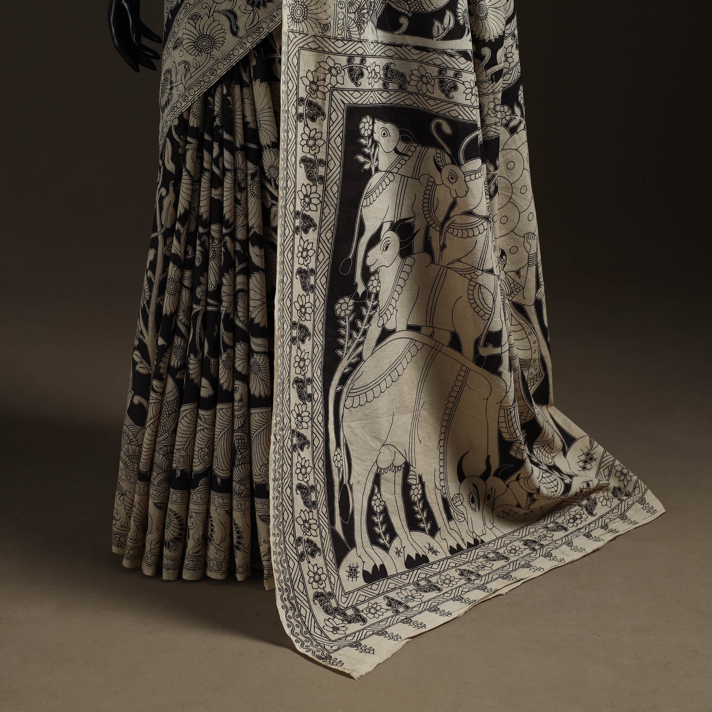 Printed Cotton Kalamkari Saree 03