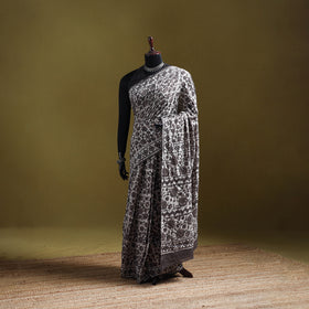 Batik Hand Block Print Pure Mul Cotton Ready To Wear Saree 49