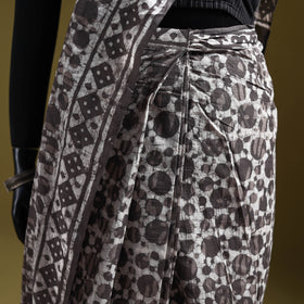 Batik Hand Block Print Pure Mul Cotton Ready To Wear Saree 49