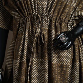 Akola Hand Block Print Natural Dyed Cotton Kaftan (Medium) 169