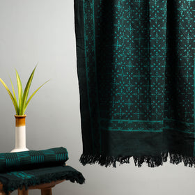 Green - akola pure handloom cotton towel 07 - handcrafted