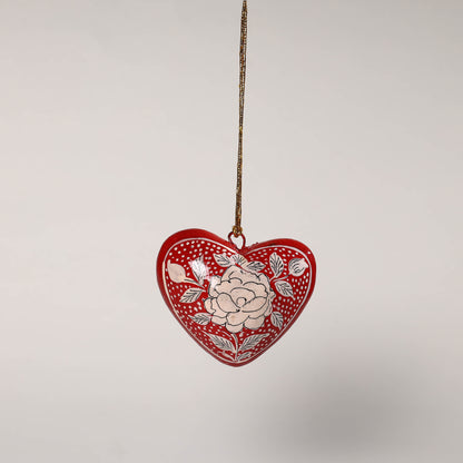 Heart - Kashmir Handpainted Wooden Christmas Ornament (3 Inches)