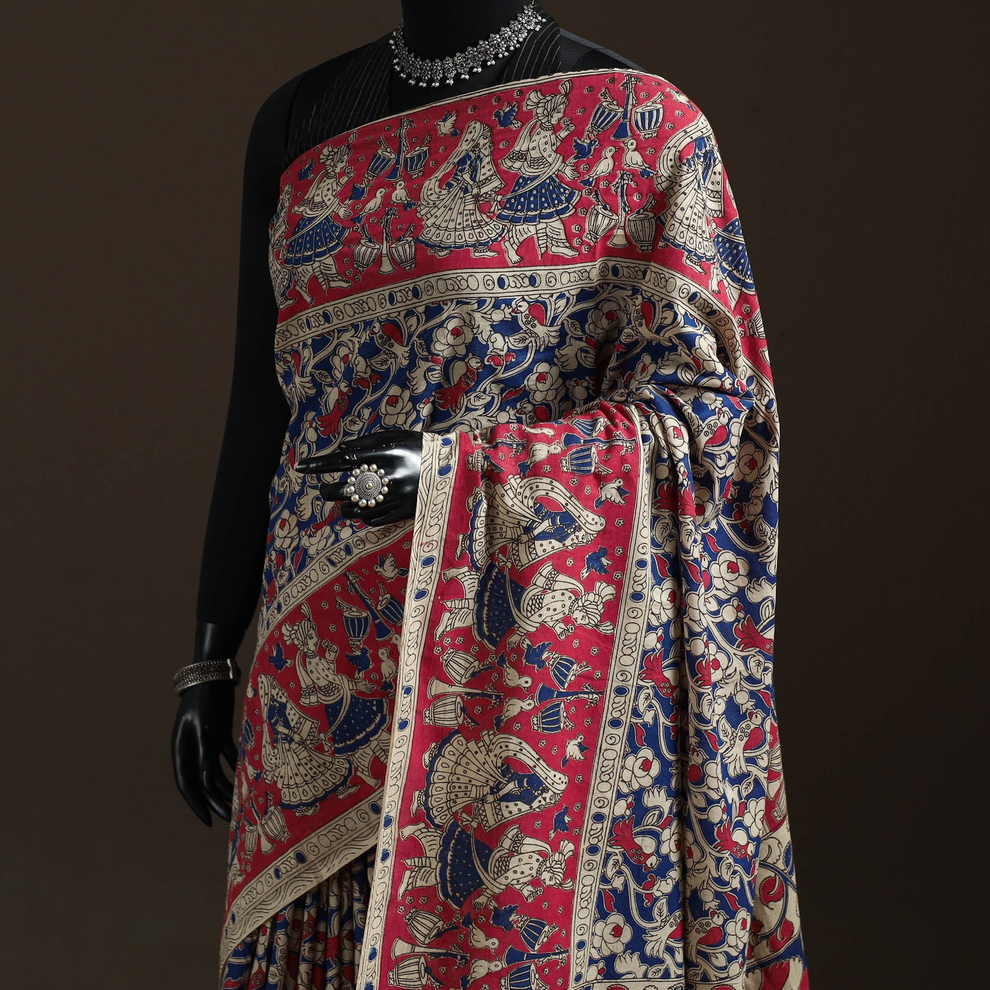 Printed Cotton Kalamkari Saree 05