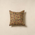 Yellow - kalamkari cotton cushion cover 34 - handcrafted