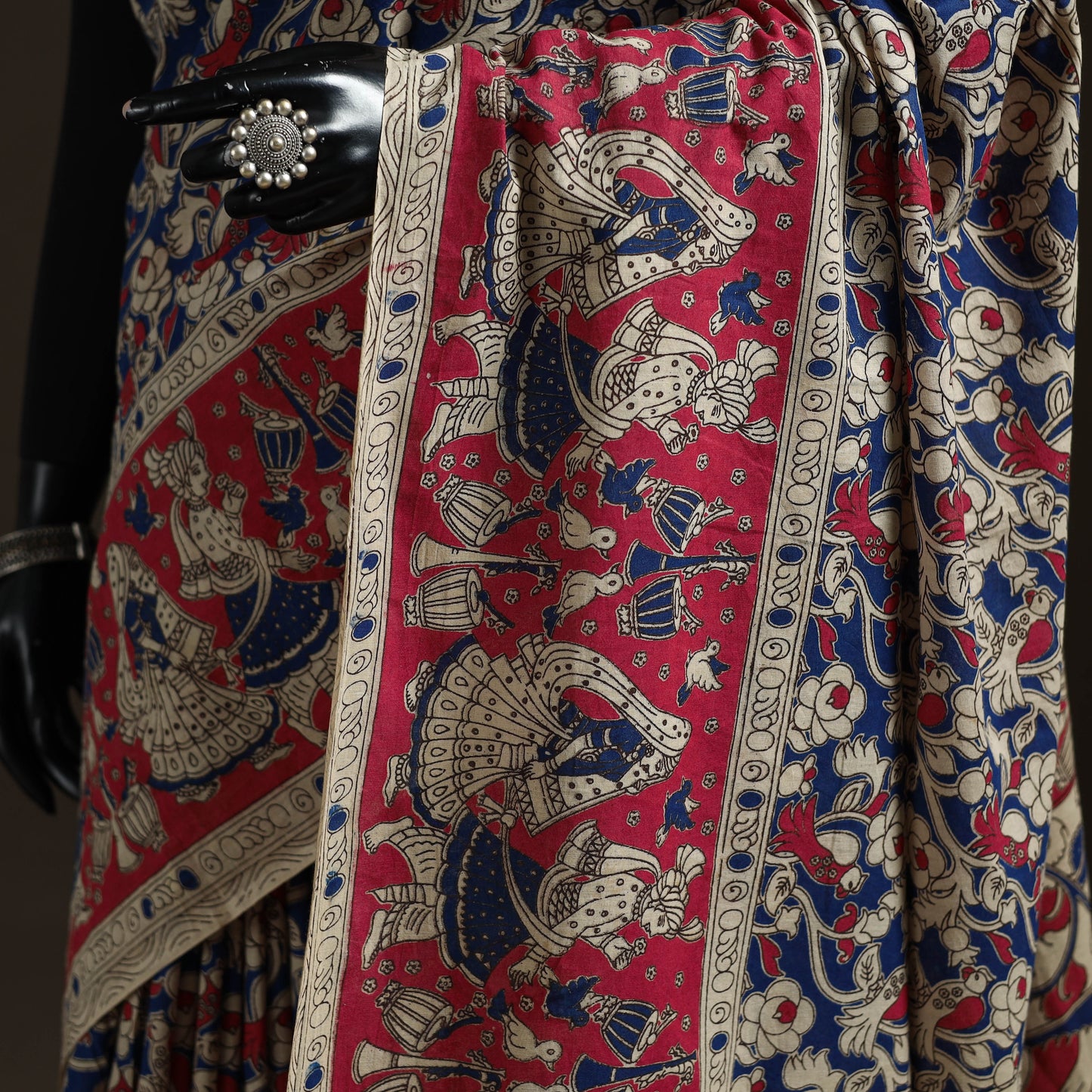 Printed Cotton Kalamkari Saree 05
