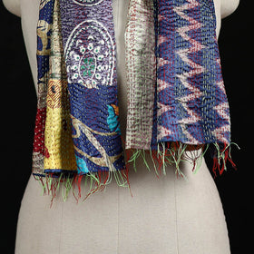 Bengal Kantha Handwork Patchwork Reversible Silk Stole 168