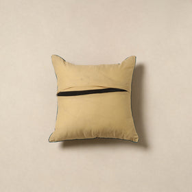 Yellow - kalamkari cotton cushion cover 34 - handcrafted