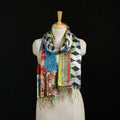 Bengal Kantha Handwork Patchwork Reversible Silk Stole 169
