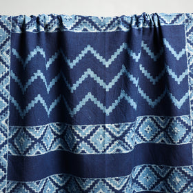 Blue Akola Block Print Pure Handloom Cotton Towel