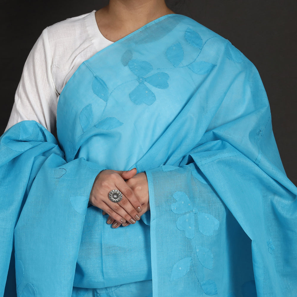 Applique Cotton Dupatta