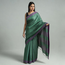  Vidarbha Bamboo Tussar Cotton Dobby Border Handloom Saree 01 