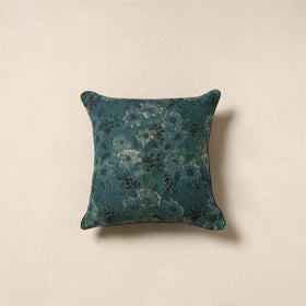 Blue - cotton bagru cushion cover 36 - handcrafted