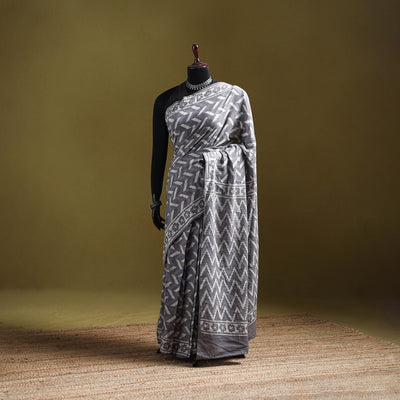 Batik Hand Block Print Pure Mul Cotton Ready To Wear Saree 51