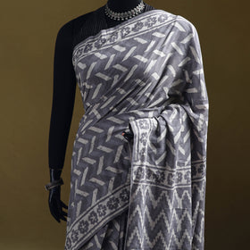 Batik Hand Block Print Pure Mul Cotton Ready To Wear Saree 51