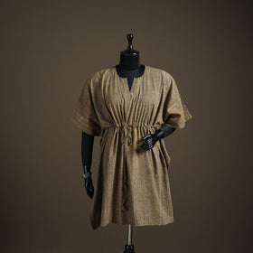 Akola Hand Block Print Natural Dyed Cotton Kaftan (Medium) 172