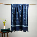 Blue Akola Block Print Pure Handloom Cotton Towel