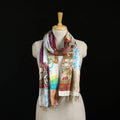 Bengal Kantha Handwork Patchwork Reversible Silk Stole 178